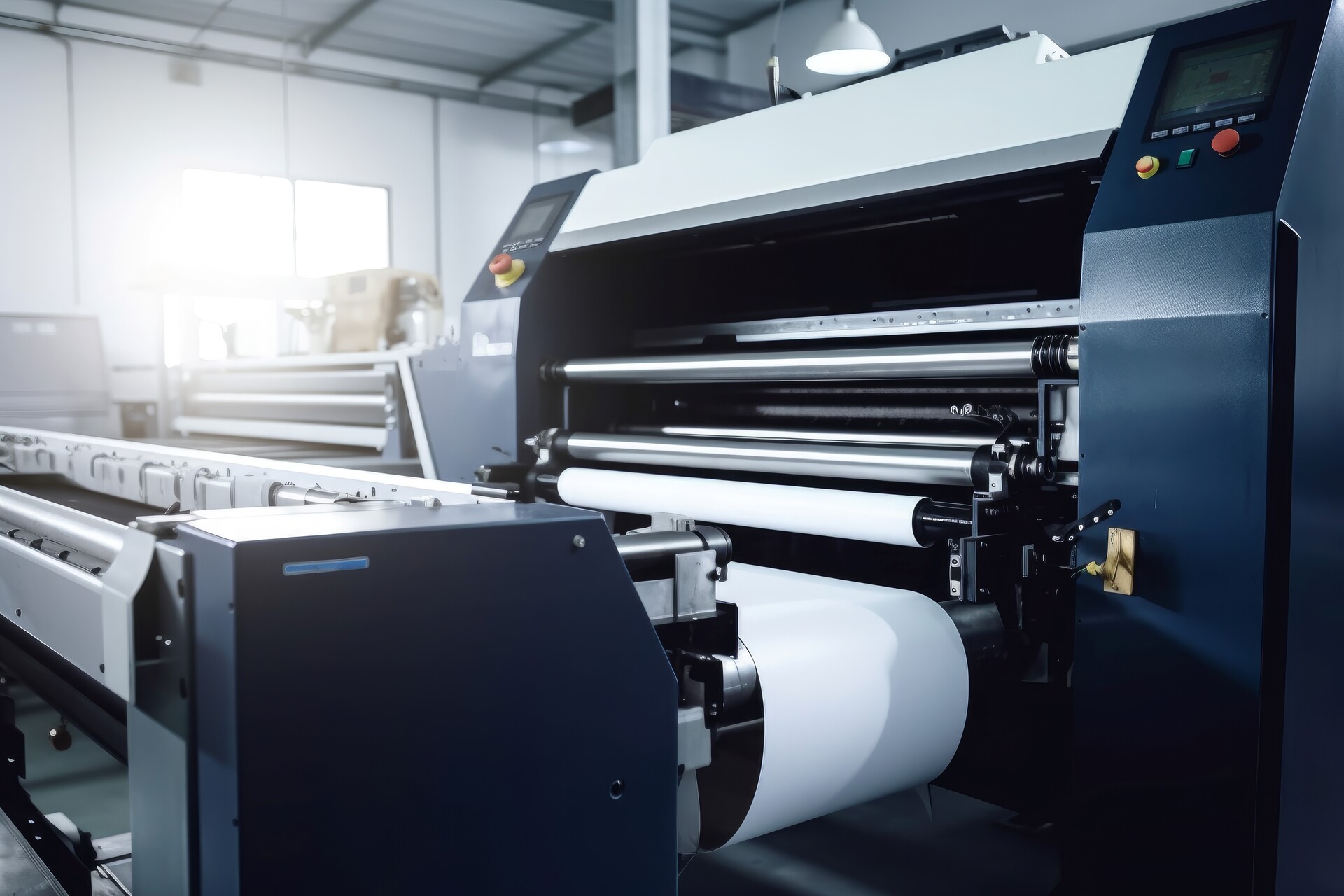 Modern printing machine press.